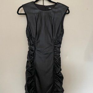 Zara faux leather dress